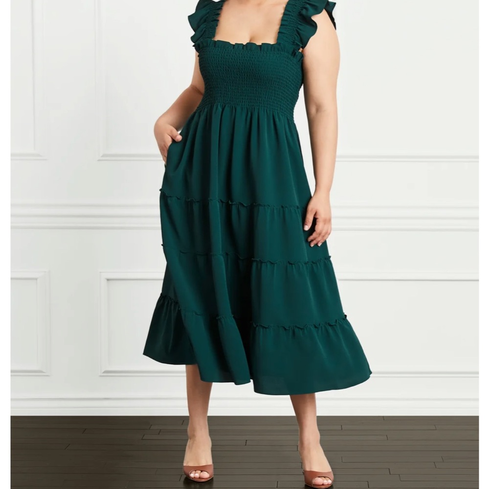 Ellie Nap Dress by Hill House in Botanical Garden Crepe size Medium